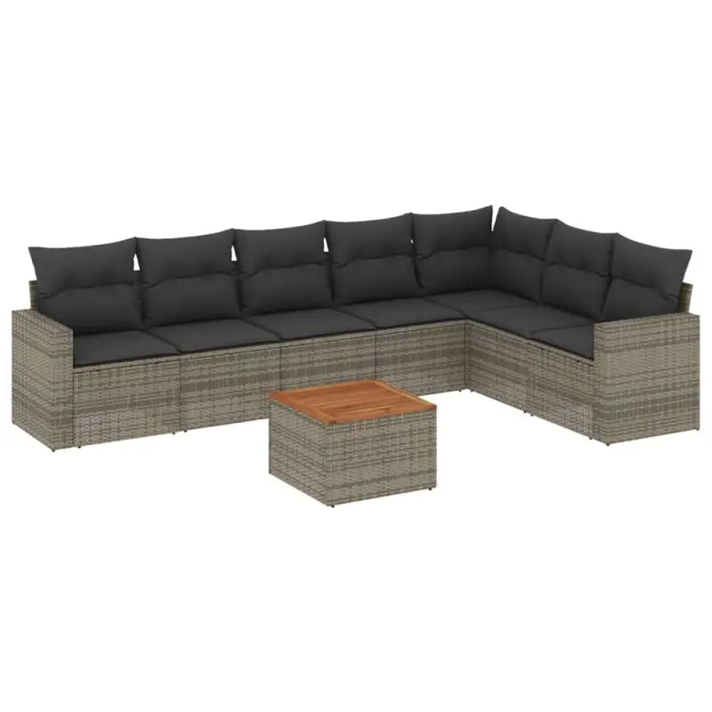 Lounge Tuinset in Grijs Materiaal met Waterdichte Tas en Gepoedercoat Staal - Tuinsets