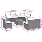Lounge tuinset in grijs materiaal met waterdichte zak en gepoedercoat staal - Tuinsets