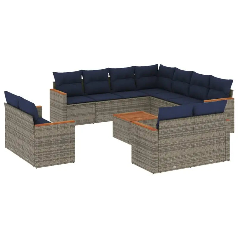 Lounge Tuinset in Grijs met Waterdichte Tas en Gepoedercoat Staal - Tuinsets