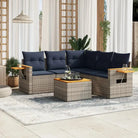 Lounge tuinset in grijs met waterdichte tas en gepoedercoat staal - Grijs / Met tafel - Tuinsets