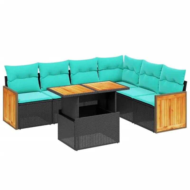 Lounge tuinset in zwart materiaal met gepoedercoat staal en comfortabele afmetingen - Tuinsets