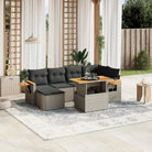 Lounge Tuinset in Zwart Materiaal met Gepoedercoat Staal Afmetingen - Grijs / zonder opbergruimte - Tuinsets