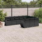 Lounge Tuinset in Zwart Materiaal met Waterdichte Tas en Gepoedercoat Staal - Tuinsets