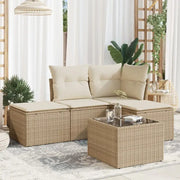 Lounge tuinset met beige materiaal en gepoedercoat staal afmetingen - Tuinsets
