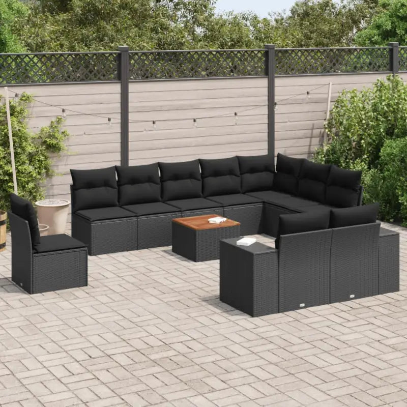 Lounge tuinset met beige materiaal en gepoedercoat staal afmetingen - Zwart - Tuinsets