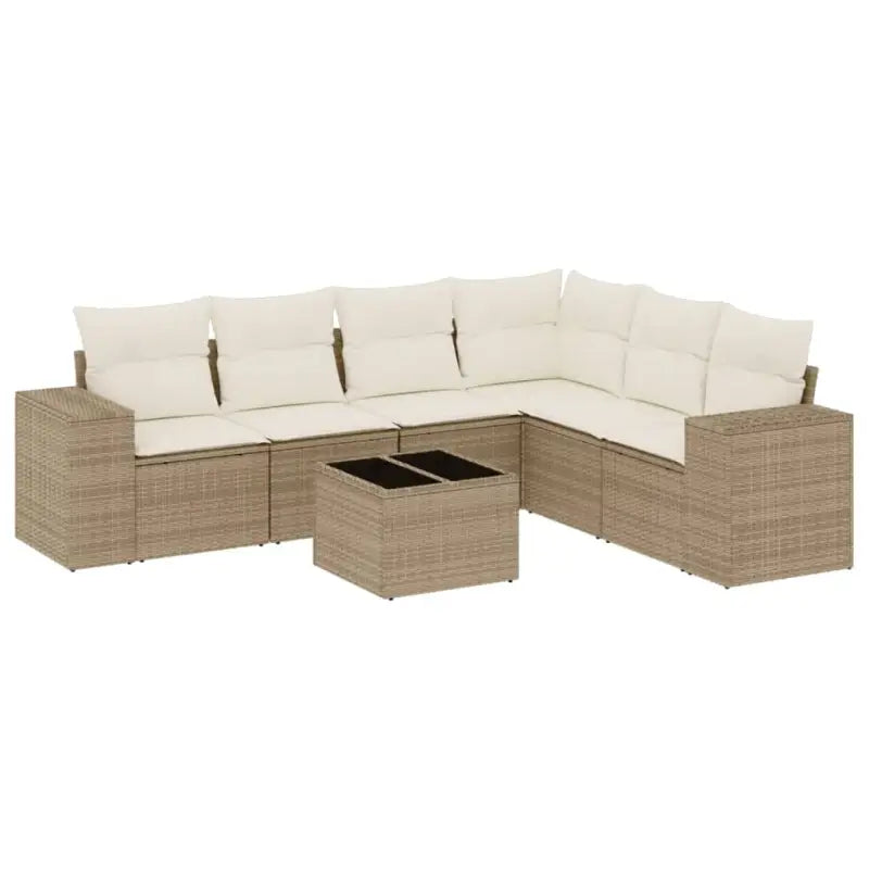 Lounge tuinset met beige materiaal en gepoedercoat staal afmetingen - Tuinsets