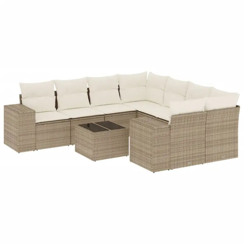 Lounge Tuinset met beige materiaal en gepoedercoat staal afmetingen - Tuinsets