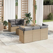 Lounge Tuinset met beige materiaal en gepoedercoat staal afmetingen - Tuinsets