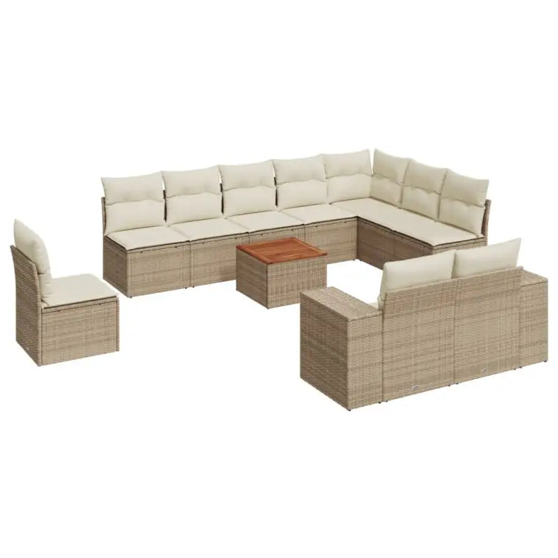 Lounge tuinset met beige materiaal en gepoedercoat staal afmetingen - Tuinsets