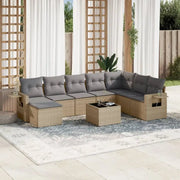 Lounge tuinset met beige materiaal en gepoedercoat staal afmetingen - Tuinsets