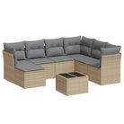 Lounge tuinset met beige materiaal en gepoedercoat staal afmetingen - Tuinsets