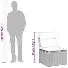 Lounge tuinset met beige materiaal en gepoedercoat staal - Tuinsets