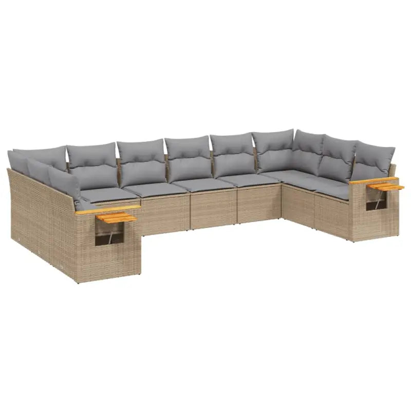 Lounge tuinset met beige materiaal en gepoedercoat staal - Tuinsets