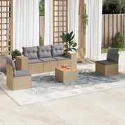 Lounge tuinset met beige materiaal en gepoedercoat staal - Tuinsets