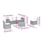 Lounge tuinset met beige materiaal en gepoedercoat staal - Tuinsets