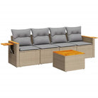 Lounge tuinset met beige materiaal en gepoedercoat staal voor buiten - Tuinsets