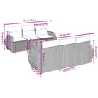 Lounge tuinset met beige materiaal en gepoedercoated staal afmetingen - Tuinsets