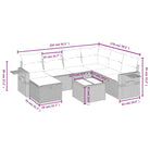 Lounge tuinset met bruin materiaal en gepoedercoat staal afmetingen - Tuinsets