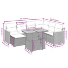 Lounge tuinset met grijs materiaal en gepoedercoat staal afmetingen - Tuinsets