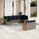 Lounge tuinset met grijs materiaal en waterdichte zak - Grijs en blauw / Zonder tafel - Tuinsets