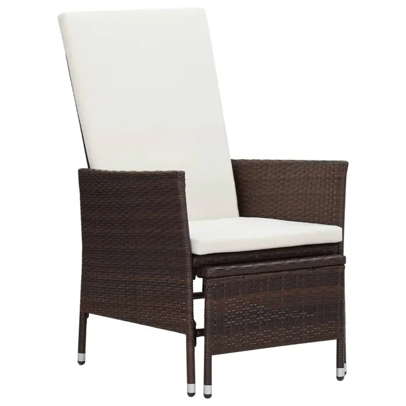 Lounge tuinset met stalen frame en PE-rattan voor een ontspannen buitenruimte - Bruin - Tuinsets