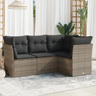 Lounge tuinset met waterdichte tas en beige materiaal van gepoedercoat staal - Grijs / Zonder tafel - Tuinsets
