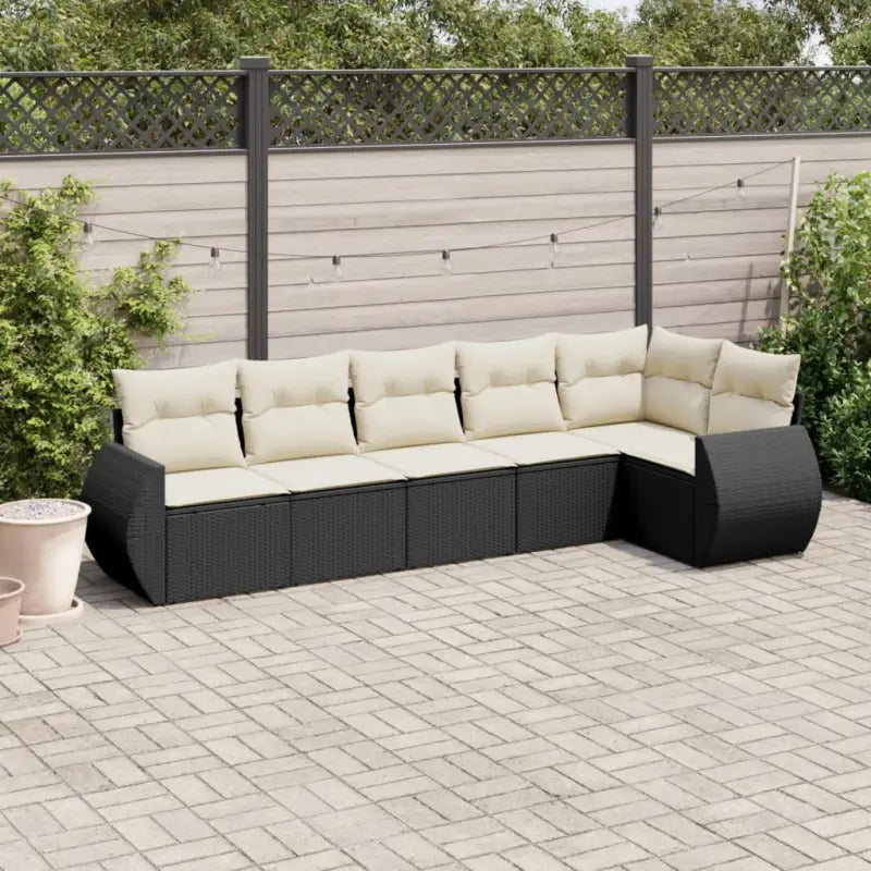 Lounge Tuinset met waterdichte tas en beige materiaal van gepoedercoat staal - Zwart en crème / Zonder tafel - Tuinsets
