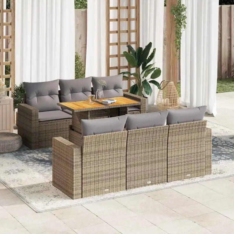 Lounge tuinset met waterdichte tas en beige materiaal van gepoedercoat staal - Tuinsets