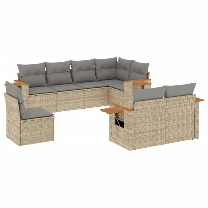 Lounge tuinset met waterdichte tas en beige materiaal van gepoedercoat staal - Tuinsets