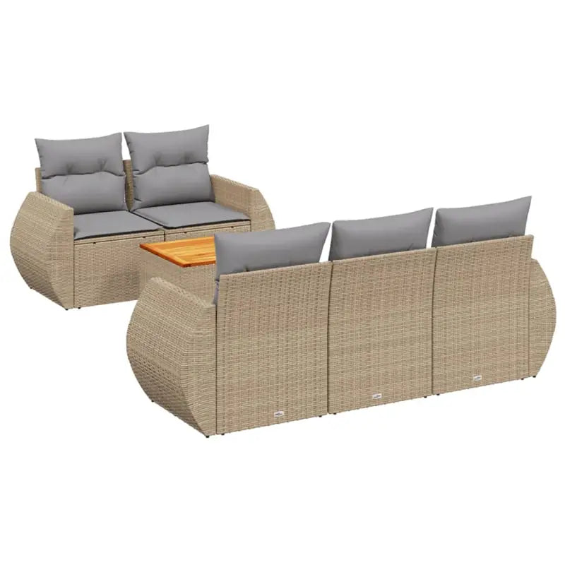 Lounge tuinset met waterdichte tas en beige materiaal van gepoedercoat staal - Beige en grijs - Tuinsets