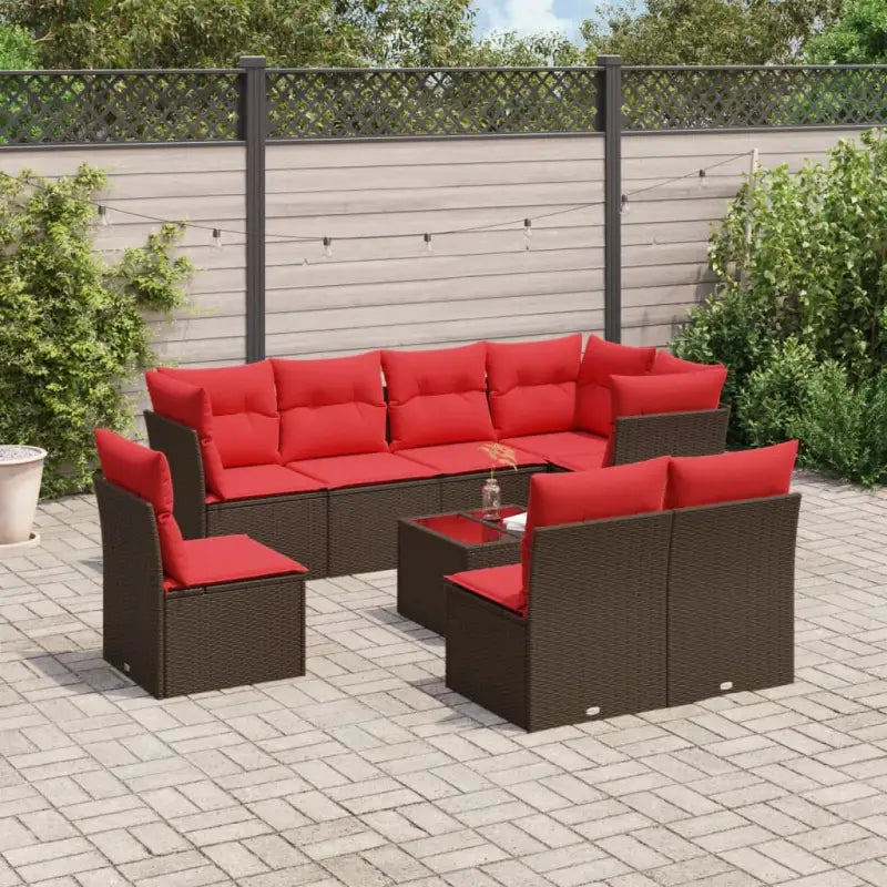 Lounge tuinset met waterdichte tas en bruin materiaal van gepoedercoat staal - Tuinsets