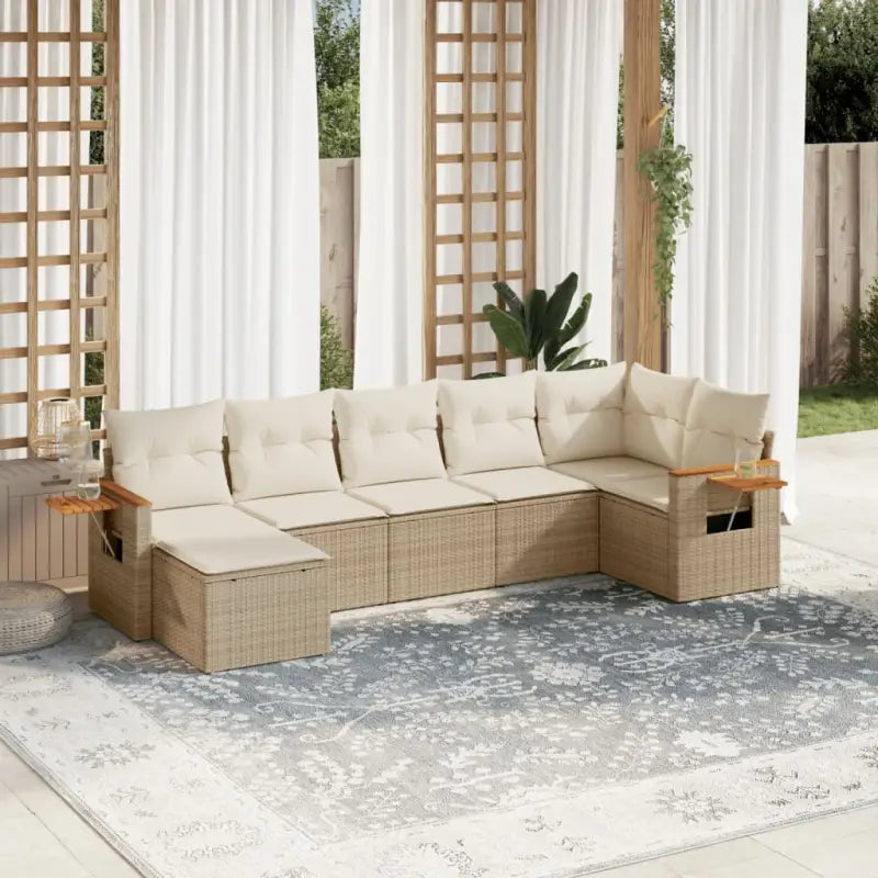 Lounge tuinset met waterdichte tas en gepoedercoat staal in beige - Tuinsets
