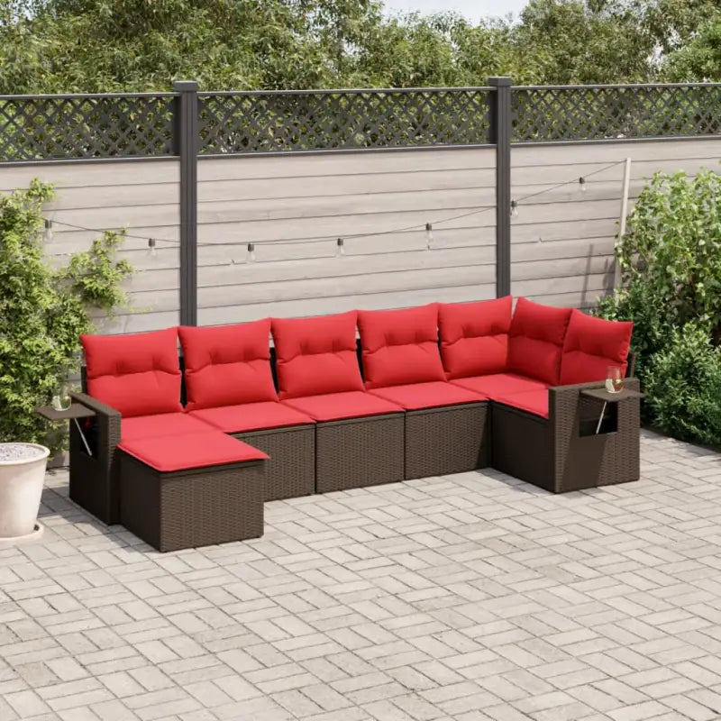 Lounge tuinset met waterdichte tas en grijs gepoedercoat staal - Bruin / Zonder tafel - Tuinsets