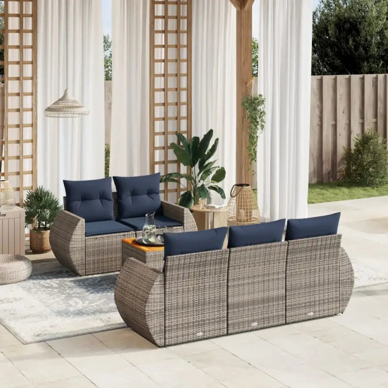Lounge tuinset met waterdichte tas en grijs materiaal van gepoedercoat staal - Grijs - Tuinsets