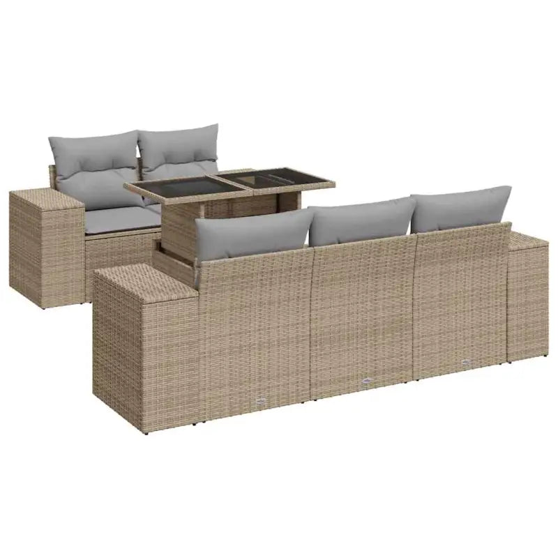 Lounge Tuinset met Waterdichte Tas in Beige en Gepoedercoat Staal - Tuinsets
