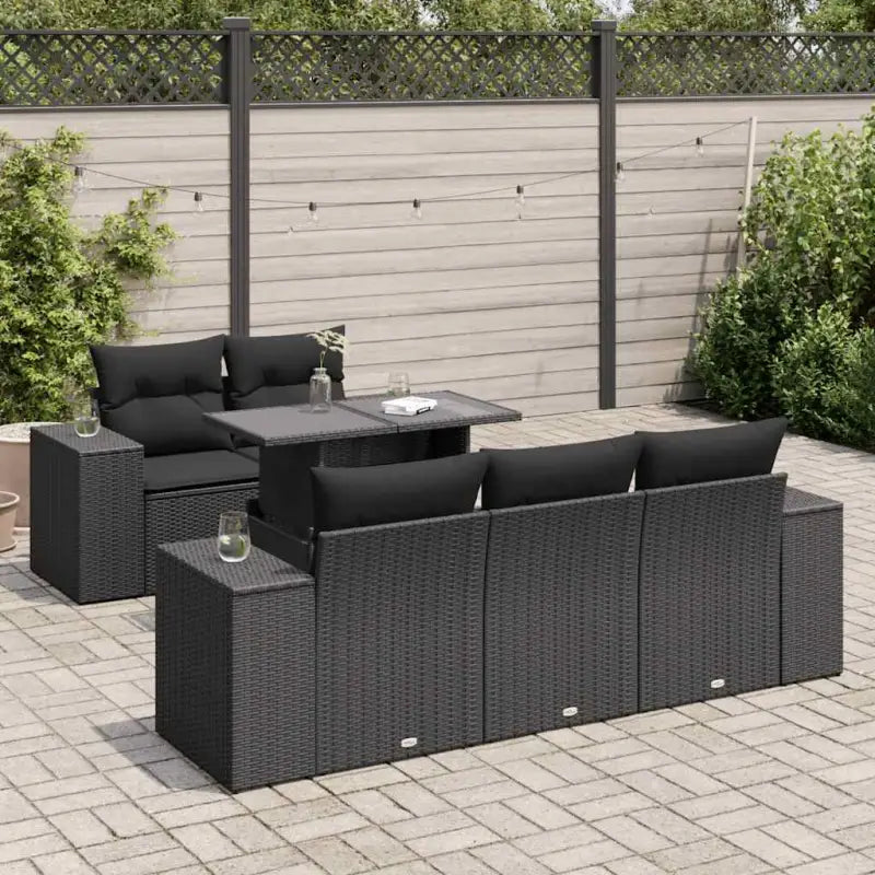 Lounge Tuinset met Waterdichte Tas in Beige en Gepoedercoat Staal - Zwart - Tuinsets