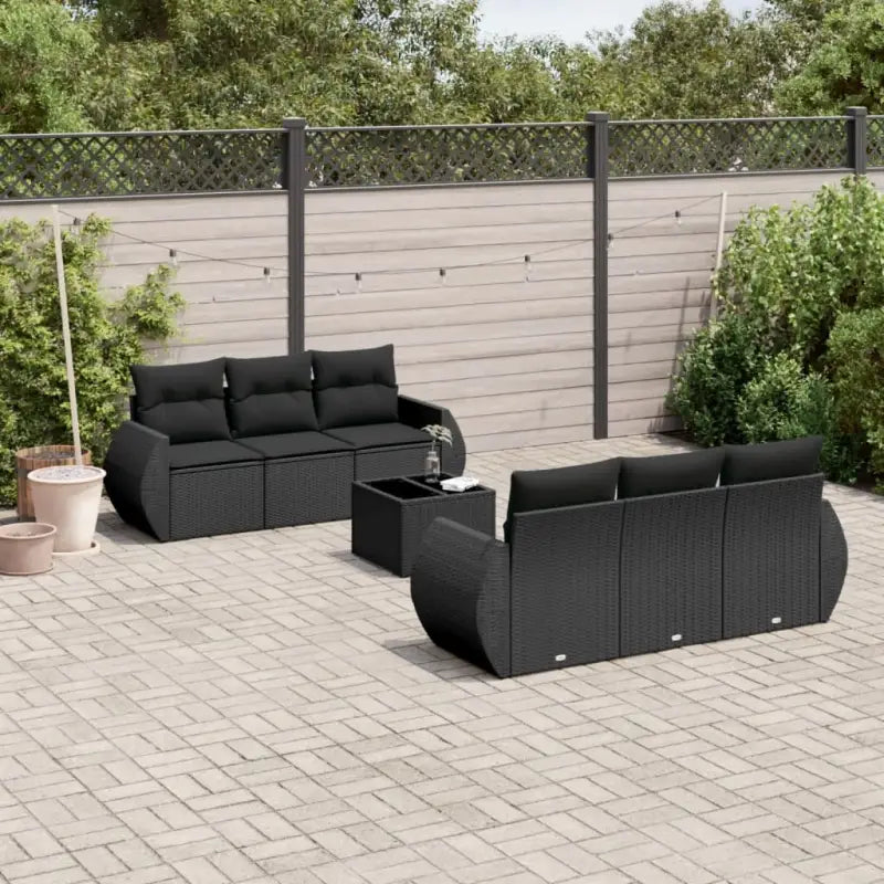 Lounge Tuinset met Waterdichte Tas in Beige en Gepoedercoat Staal - Zwart - Tuinsets