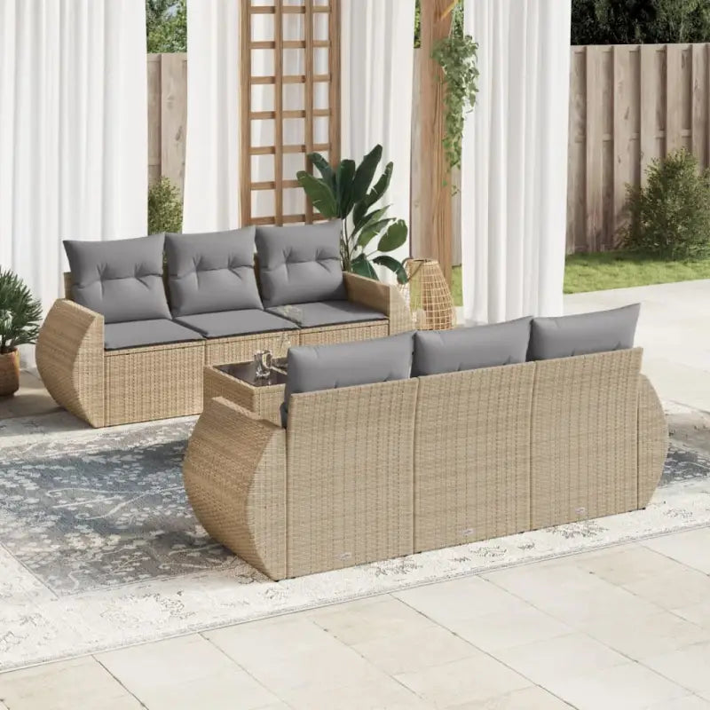 Lounge Tuinset met Waterdichte Tas in Beige en Gepoedercoat Staal - Beige en grijs - Tuinsets