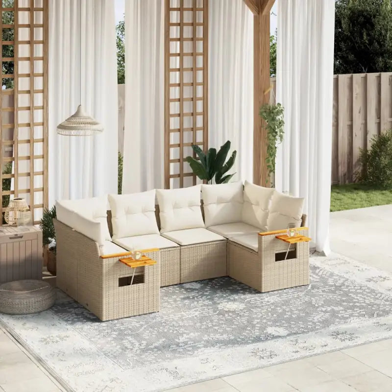 Lounge Tuinset met Waterdichte Tas in Beige Materiaal en Gepoedercoat Staal - Tuinsets