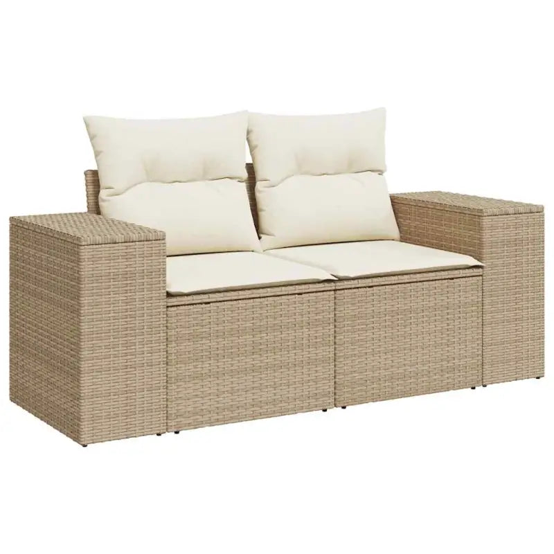 Lounge tuinset met waterdichte tas in beige materiaal en gepoedercoat staal - Tuinsets