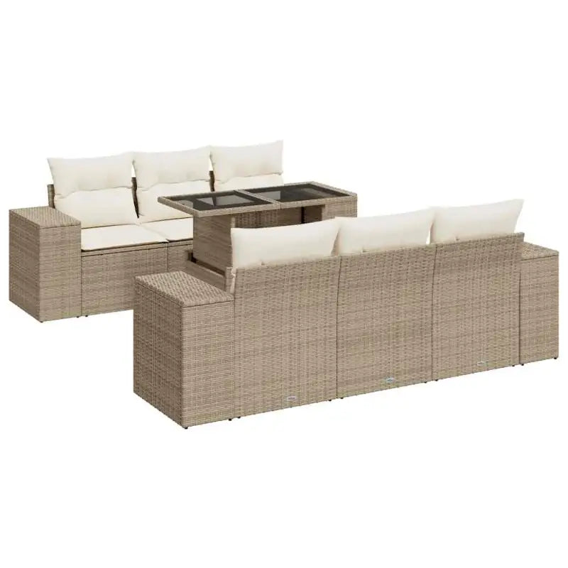 Lounge tuinset met waterdichte tas in beige materiaal en gepoedercoat staal - Tuinsets