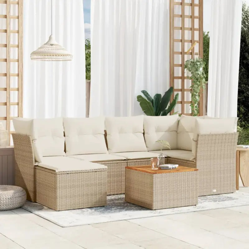 Lounge tuinset met waterdichte tas in beige materiaal en gepoedercoat staal - Tuinsets