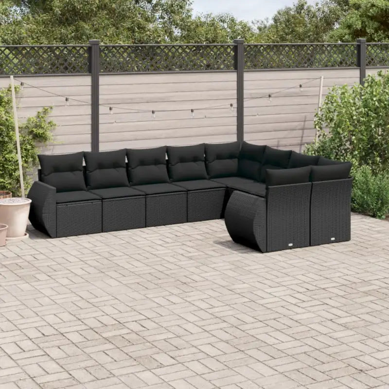 Lounge tuinset met waterdichte tas in zwart gepoedercoat staal - Tuinsets