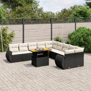 Lounge Tuinset met zwart materiaal en gepoedercoat staal afmetingen - Tuinsets