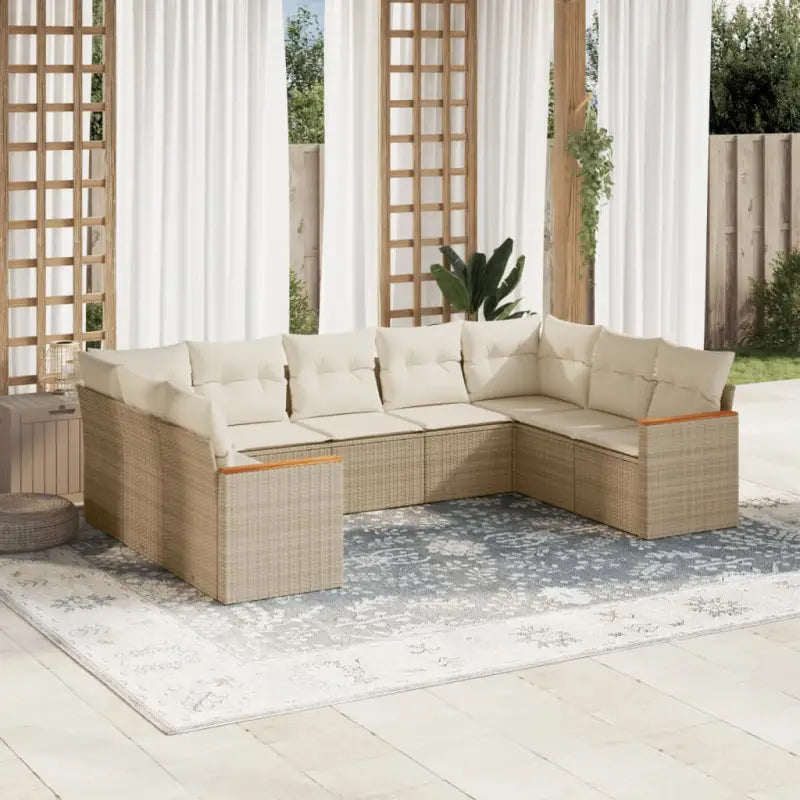 Lounge Tuinset met zwart materiaal en gepoedercoat staal afmetingen - Beige / Zonder tafel - Tuinsets