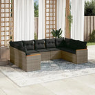 Lounge Tuinset met zwart materiaal en gepoedercoat staal afmetingen - Grijs / Zonder tafel - Tuinsets