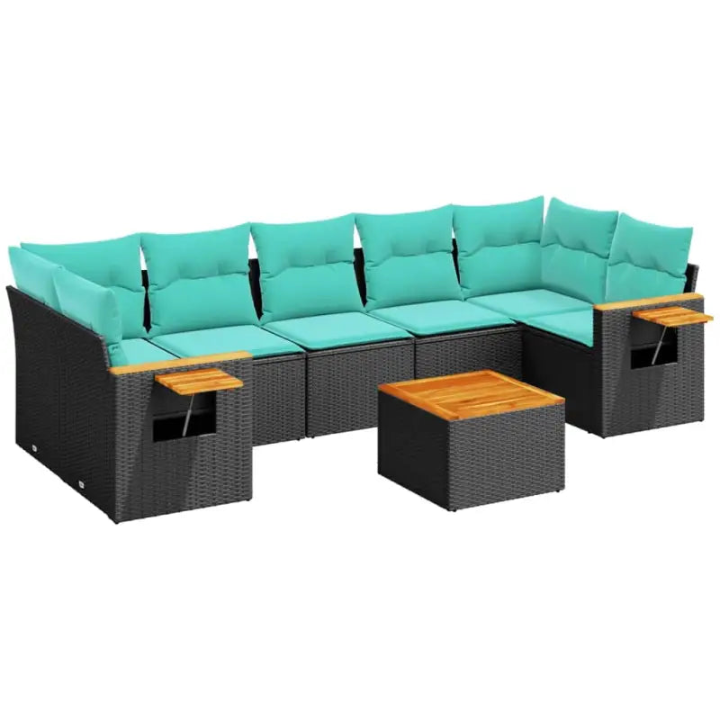 Lounge Tuinset met Zwart Materiaal en Gepoedercoat Staal - Tuinsets