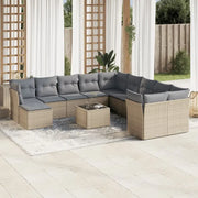 Lounge tuinset van beige materiaal en gepoedercoat staal met waterdichte tas - Tuinsets