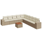 Lounge tuinset van beige materiaal en gepoedercoat staal afmetingen - Tuinsets