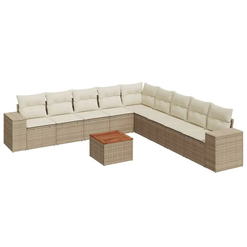 Lounge tuinset van beige materiaal en gepoedercoat staal afmetingen - Tuinsets